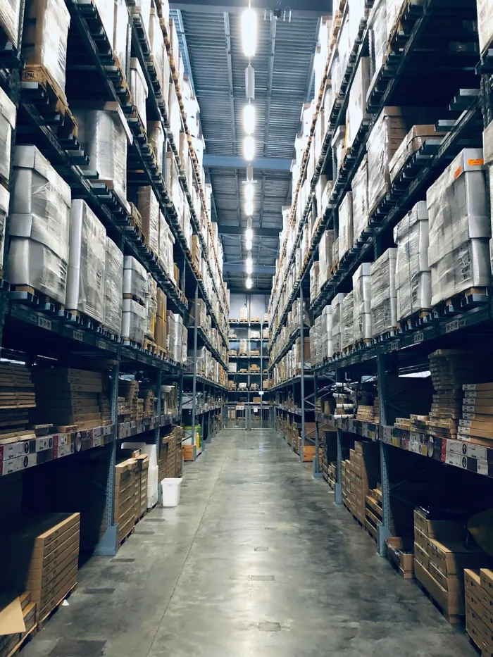 Inventory storage and fulfilment shelves for purchasing and receiving workflow